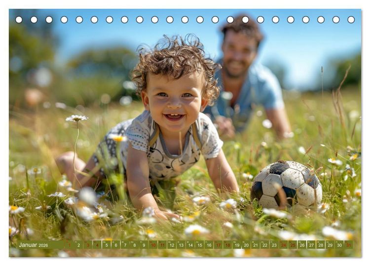 Produktbild: Fu&szlig;ball im Blut (Tischkalender 2026 DIN A5 quer), CALVENDO Monatskalender