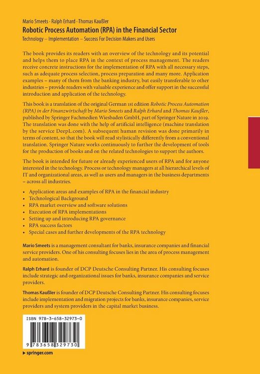 Produktbild: Robotic Process Automation (RPA) in the Financial Sector