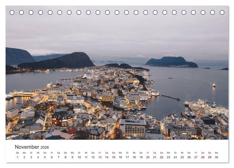 Produktbild: Norwegen - Das wundersch&ouml;ne Land im Norden. (Tischkalender 2026 DIN A5 quer), CALVENDO Monatskalender
