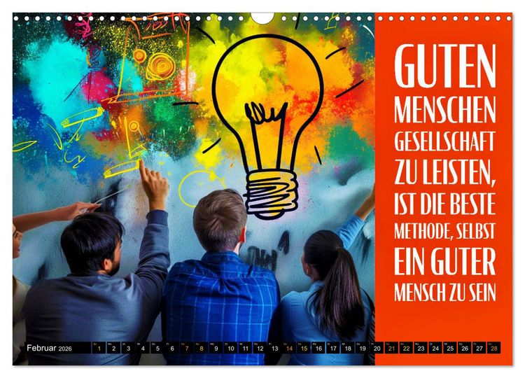 Produktbild: Gemeinsam sind wir stark - motivierende Spr&uuml;che &uuml;ber Teams (Wandkalender 2026 DIN A3 quer), CALVENDO Monatskalender
