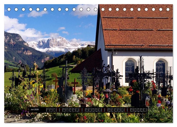 Produktbild: Dolomiten - Latemar und Rosengarten (Tischkalender 2026 DIN A5 quer), CALVENDO Monatskalender