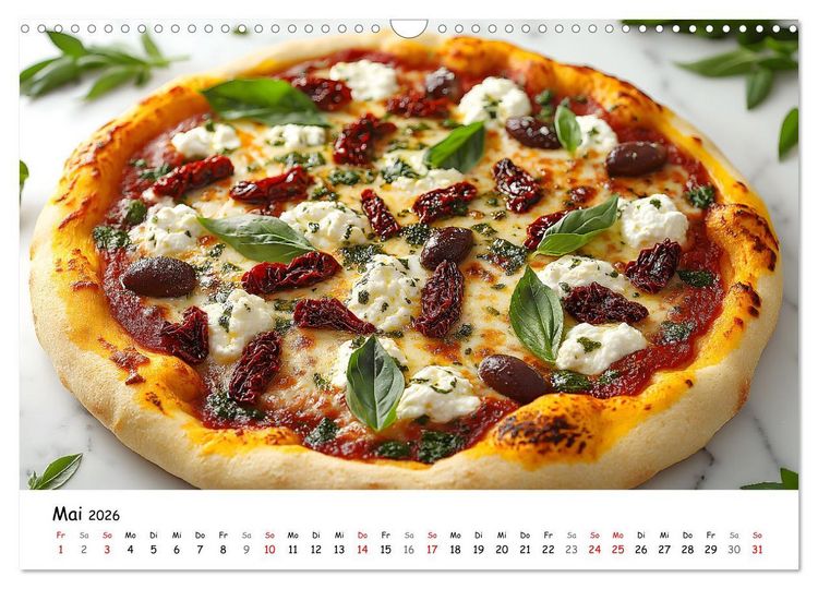 Produktbild: Pizza geht immer - Zu jeder Jahreszeit (Wandkalender 2026 DIN A3 quer), CALVENDO Monatskalender