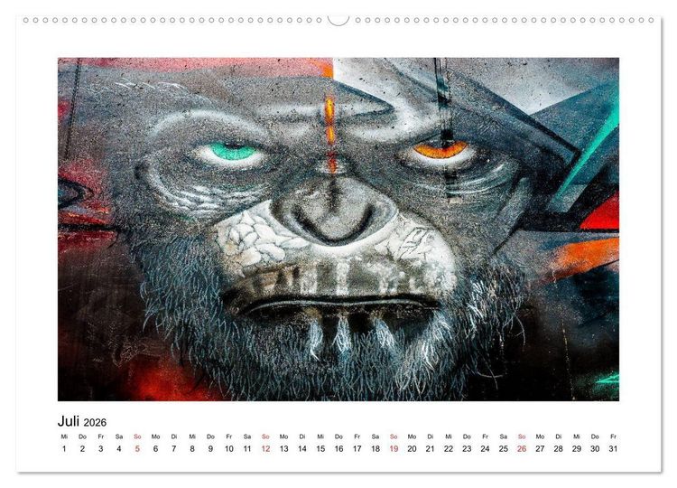 Produktbild: Streetart for home Michael Jaster (hochwertiger Premium Wandkalender 2026 DIN A2 quer), Kunstdruck in Hochglanz