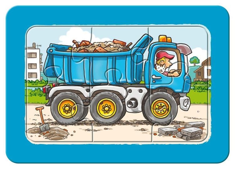 Puzzle Ravensburger Bagger, Traktor und Kipplade 3 X 6 Teile