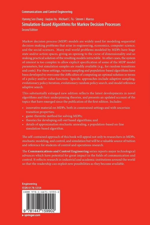 Produktbild: Simulation-Based Algorithms for Markov Decision Processes