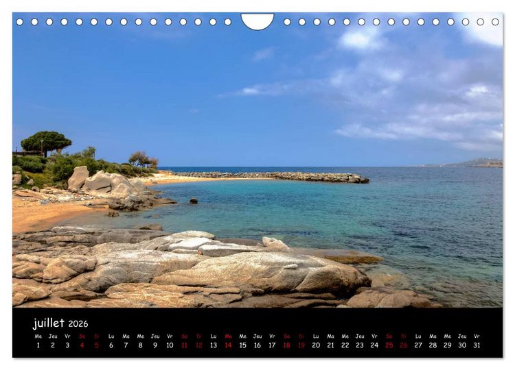 Produktbild: La Corse de plage en plage (Calendrier mural 2026 DIN A4 vertical), CALVENDO calendrier mensuel