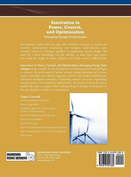 Produktbild: Innovation in Power, Control, and Optimization