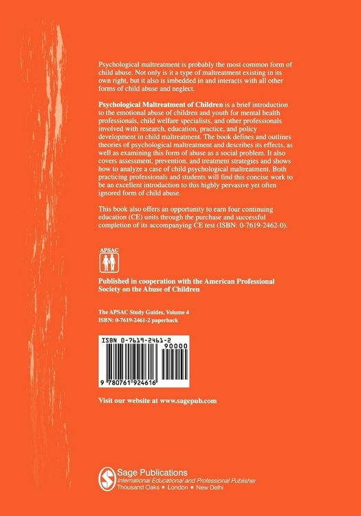 Produktbild: Psychological Maltreatment of Children