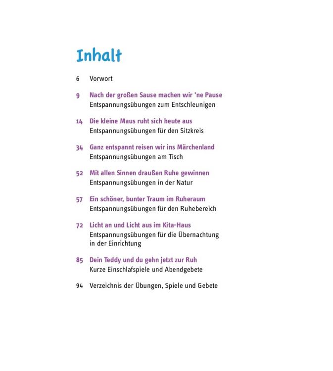 Produktbild: Ruhephasen im Kindergarten