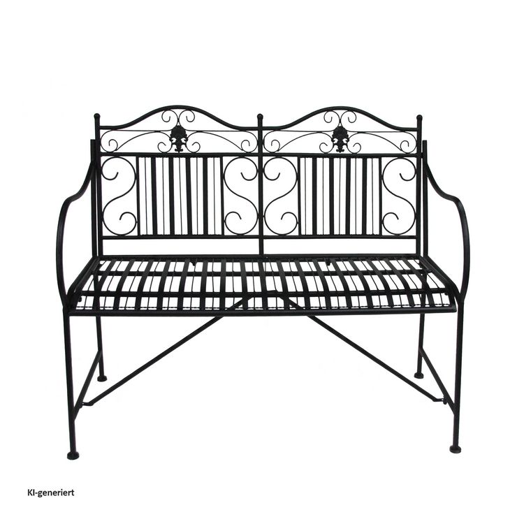 Produktbild: HTI-Living Gartenbank Schwarz Metallbank Celia Gartenbank Schwarz Metallbank Celia
