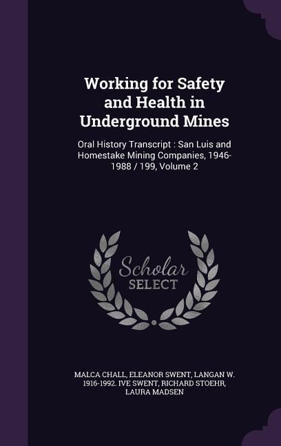 Produktbild: Working for Safety and Health in Underground Mines
