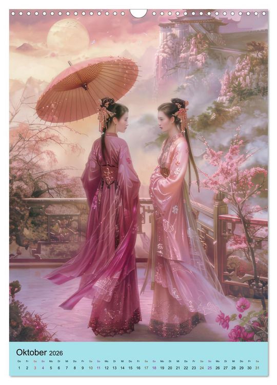 Produktbild: Grazi&ouml;se asiatische Frauen - Asienstil (Wandkalender 2026 DIN A3 hoch), CALVENDO Monatskalender