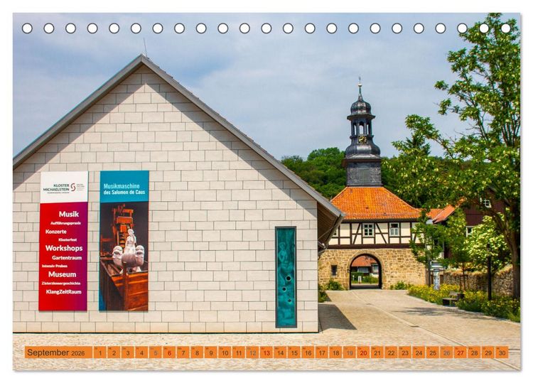Produktbild: Das Kloster Michaelstein erleben &ndash; Ehemalige Zisterzienser &ndash; Abtei in Blankenburg am Harz (Tischkalender 2026 DIN A5 quer), CALVENDO Monatskalender