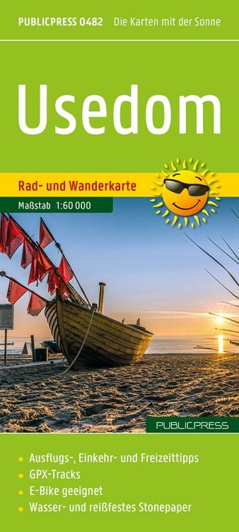 Produktbild: Usedom, Rad- und Wanderkarte 1:60.000, Publicpress