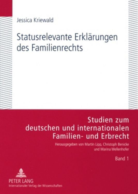 Produktbild: Statusrelevante Erkl&auml;rungen des Familienrechts