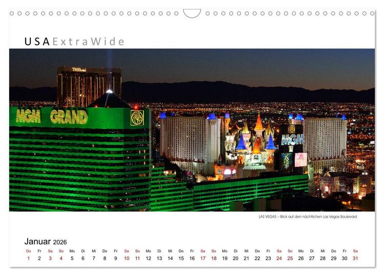 Produktbild: Impressionen aus LAS VEGAS (Wandkalender 2026 DIN A3 quer), CALVENDO Monatskalender