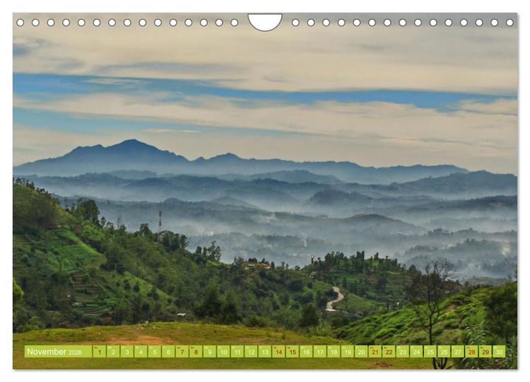 Produktbild: Sri Lanka, Gr&uuml;ne Berge - unber&uuml;hrte Natur (Wandkalender 2026 DIN A4 quer), CALVENDO Monatskalender