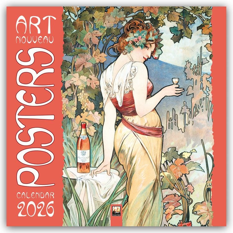 Produktbild: Art Nouveau Posters – Jugendstil 2026 – Original Flame Tree Publishing-Kalender [Kalender]