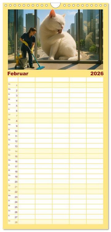 Produktbild: Familienplaner 2026 - Katzen Weltherrschaft mit 5 Spalten (Wandkalender, 21 x 45 cm) CALVENDO