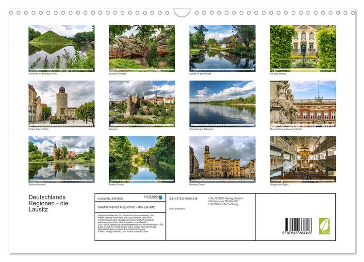 Produktbild: Deutschlands Regionen - die Lausitz (Wandkalender 2026 DIN A3 quer), CALVENDO Monatskalender