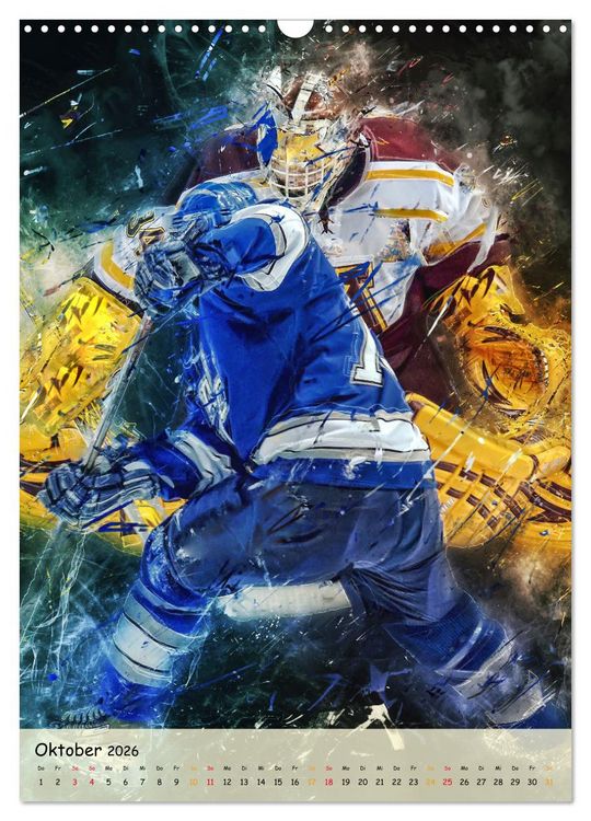 Produktbild: Eishockey spektakul&auml;r (Wandkalender 2026 DIN A3 hoch), CALVENDO Monatskalender