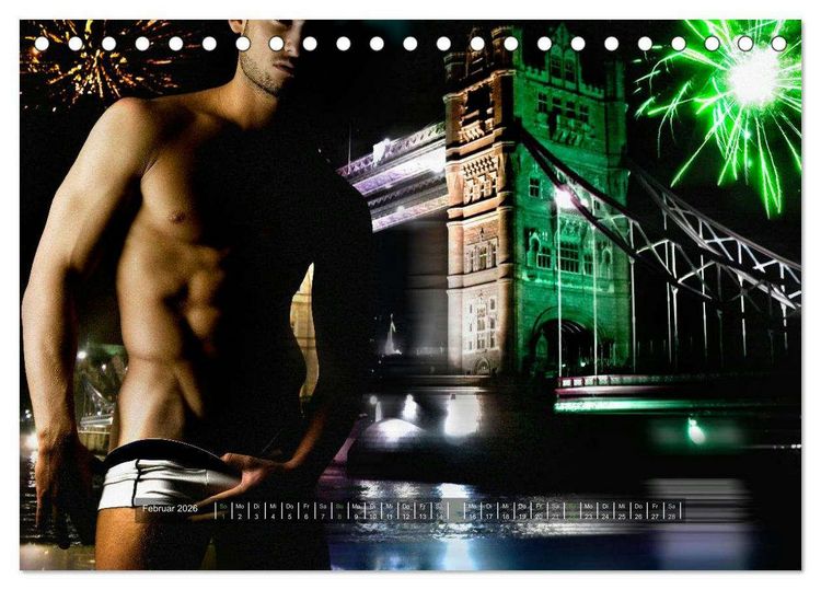 Produktbild: public phantasies - erotische M&auml;nnerfotografie (Tischkalender 2026 DIN A5 quer), CALVENDO Monatskalender