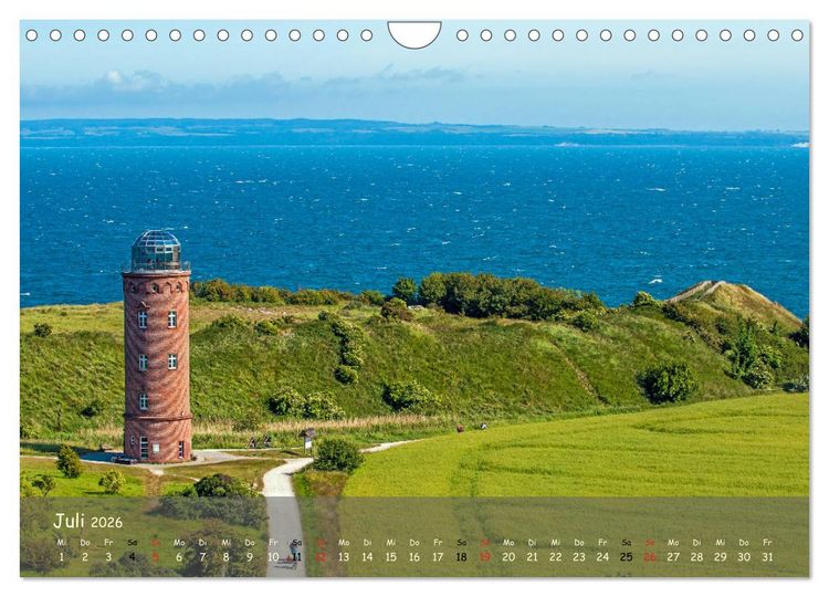 Produktbild: K&uuml;stenimpressionen von den Ostseeinseln R&uuml;gen und Usedom (Wandkalender 2026 DIN A4 quer), CALVENDO Monatskalender