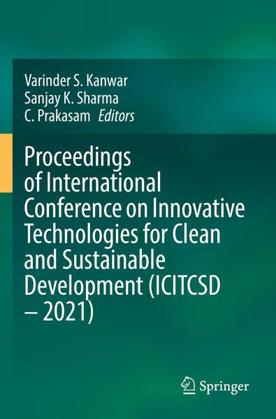 Produktbild: Proceedings of International Conference on Innovative Technologies for Clean and Sustainable Development (ICITCSD &ndash; 2021)