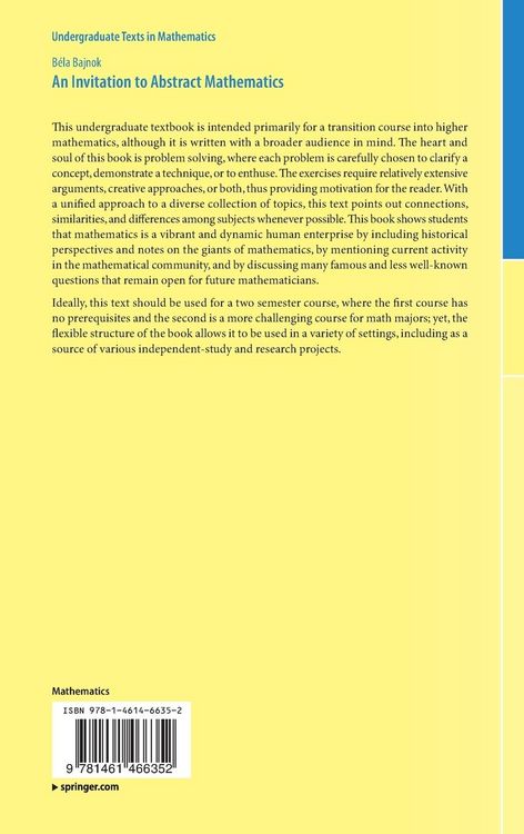 Produktbild: An Invitation to Abstract Mathematics