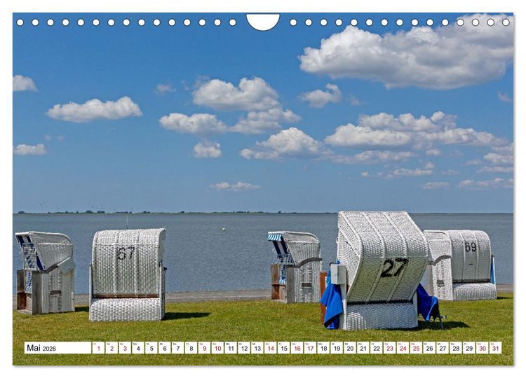 Produktbild: Moin Nordfriesland - Urlaub an der Nordseek&uuml;ste (Wandkalender 2026 DIN A4 quer), CALVENDO Monatskalender