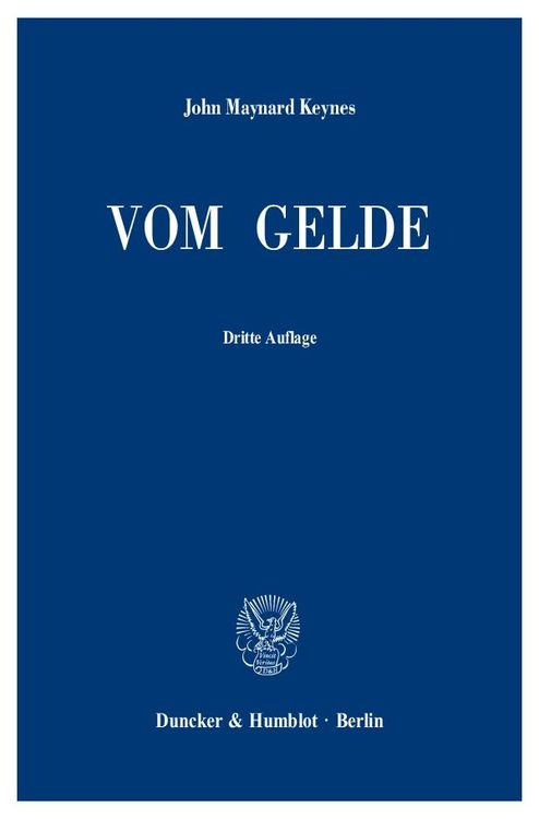Produktbild: Vom Gelde (A Treatise on Money).