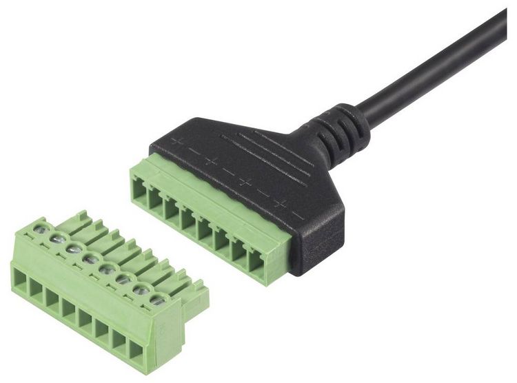 Produktbild: Renkforce RJ45 Netzwerk Adapterkabel [1x RJ45-Stecker 8p8c - 1x Klemmanschluss] 30cm Schwarz