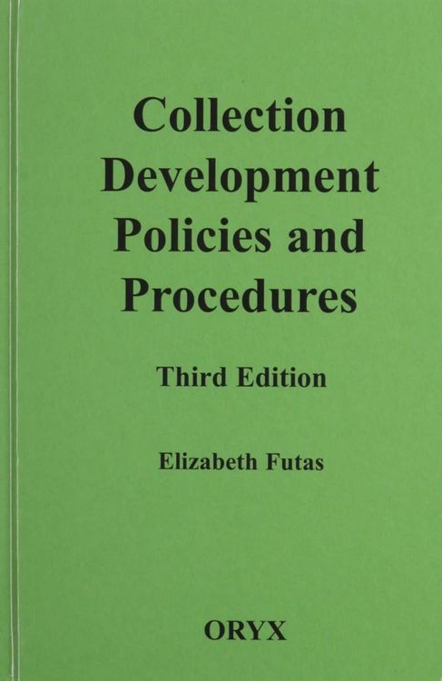Produktbild: Collection Development Policies and Procedures