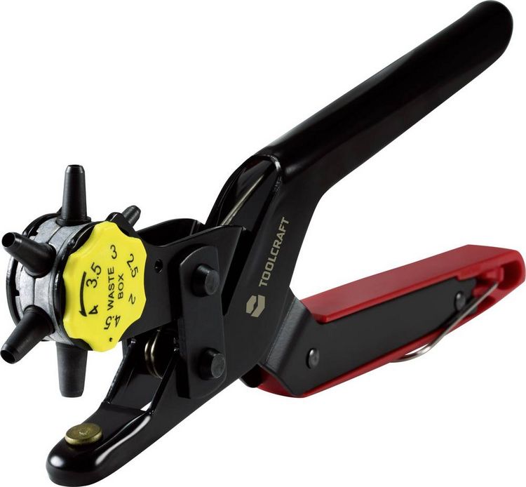 Produktbild: TOOLCRAFT TO-6425610 Revolverlochzange 2 mm, 2.5 mm, 3 mm, 3.5 mm, 4 mm, 4.5mm 230mm 1St.