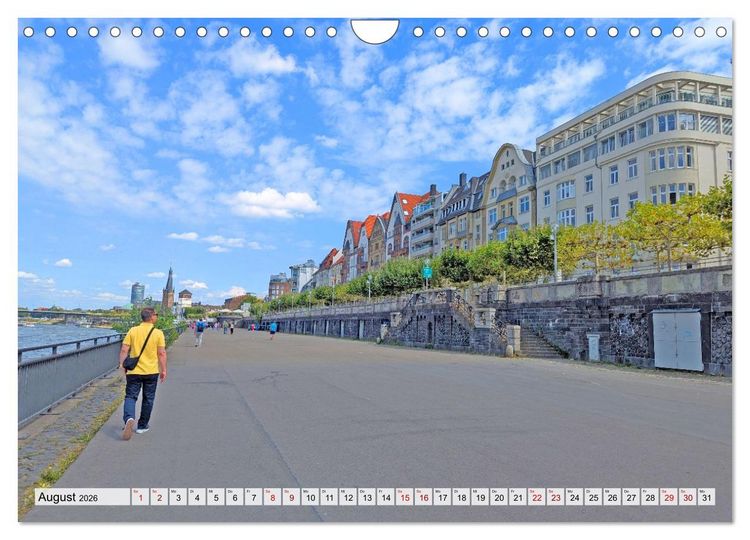 Produktbild: D&uuml;sseldorf Vom Ufer bis zur Skyline (Wandkalender 2026 DIN A4 quer), CALVENDO Monatskalender