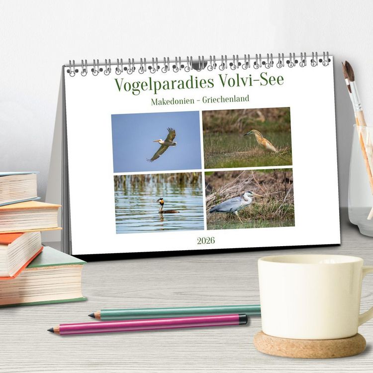 Produktbild: Vogelparadies Volvi-See (Tischkalender 2026 DIN A5 quer), CALVENDO Monatskalender