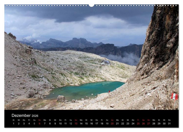 Produktbild: Idyllische Dolomiten (hochwertiger Premium Wandkalender 2026 DIN A2 quer), Kunstdruck in Hochglanz