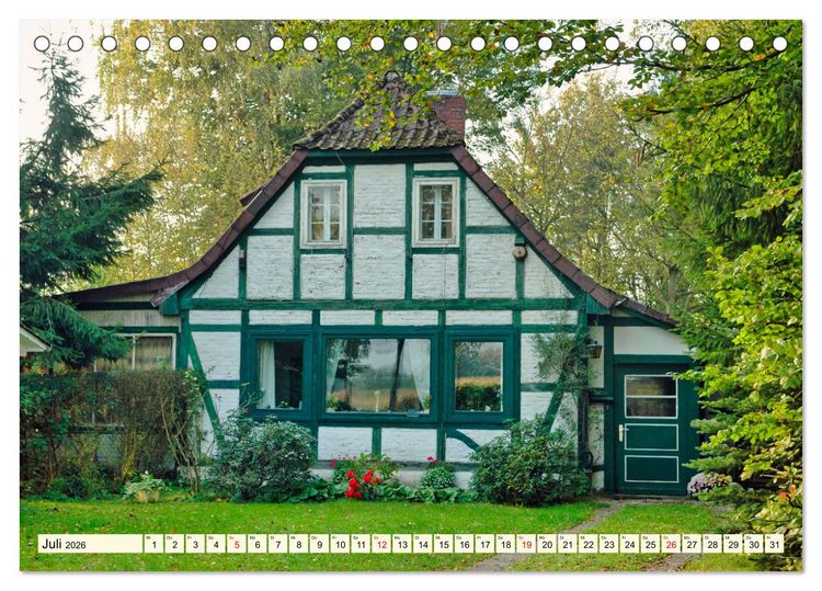 Produktbild: Baukunst Fachwerk (Tischkalender 2026 DIN A5 quer), CALVENDO Monatskalender