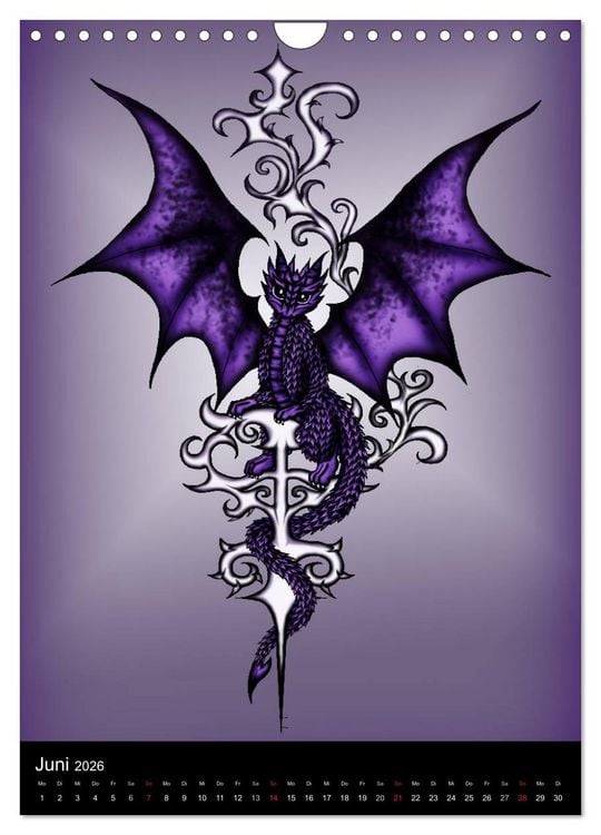 Produktbild: Drachen (Wandkalender 2026 DIN A4 hoch), CALVENDO Monatskalender