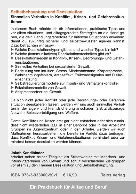 Produktbild: Selbstbehauptung und Deeskalation