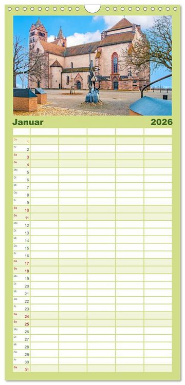 Produktbild: Familienplaner 2026 - Breisach - Stadt am Rhein mit Charme mit 5 Spalten (Wandkalender, 21 x 45 cm) CALVENDO