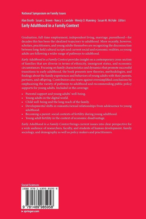 Produktbild: Early Adulthood in a Family Context
