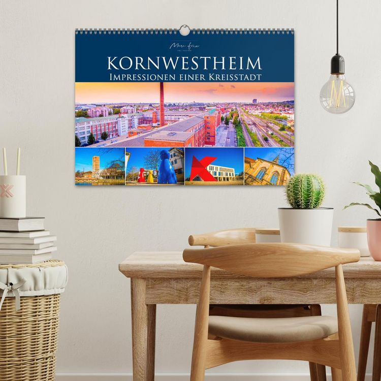 Produktbild: Kornwestheim - Impressionen einer Kreisstadt (Wandkalender 2026 DIN A3 quer), CALVENDO Monatskalender