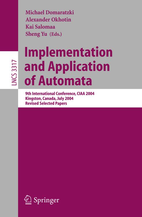 Produktbild: Implementation and Application of Automata