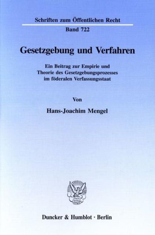 Produktbild: Gesetzgebung und Verfahren.