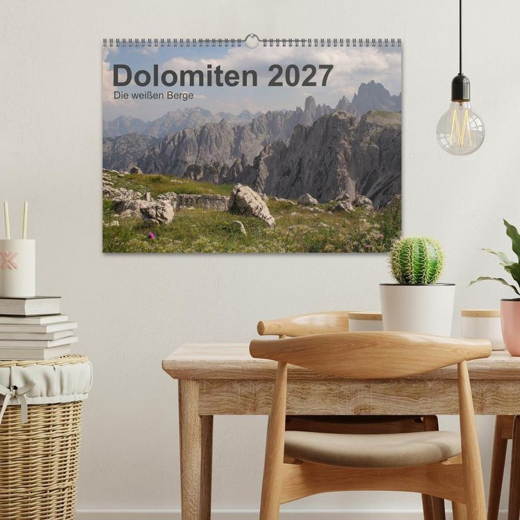 Produktbild: Dolomiten 2027 - Die wei&szlig;en Berge (Wandkalender 2027 DIN A3 quer), CALVENDO Monatskalender