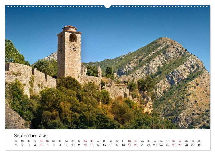 Produktbild: Montenegro - Im Land der schwarzen Berge (Wandkalender 2026 DIN A2 quer), CALVENDO Monatskalender