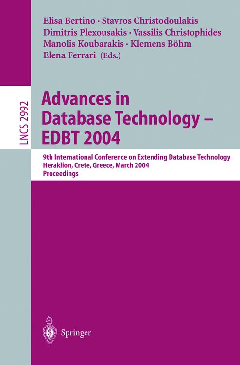 Produktbild: Advances in Database Technology - EDBT 2004