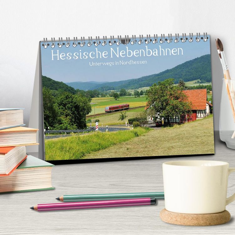 Produktbild: Hessische Nebenbahnen - Unterwegs in Nordhessen (Tischkalender 2026 DIN A5 quer), CALVENDO Monatskalender