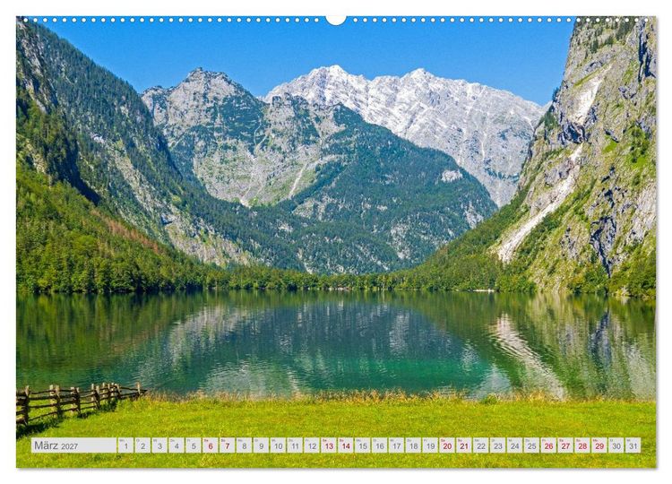 Produktbild: Malerische Bergseen in den bayerischen Alpen (Wandkalender 2027 DIN A2 quer), CALVENDO Monatskalender